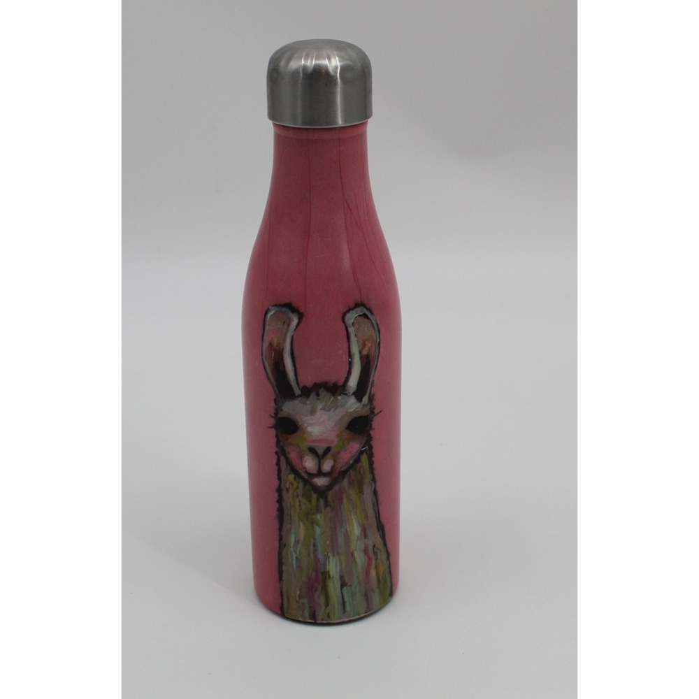 Studio‎ Oh! Pink Llama Artistic Insulated Stainless Steel Water Bottle Reusable